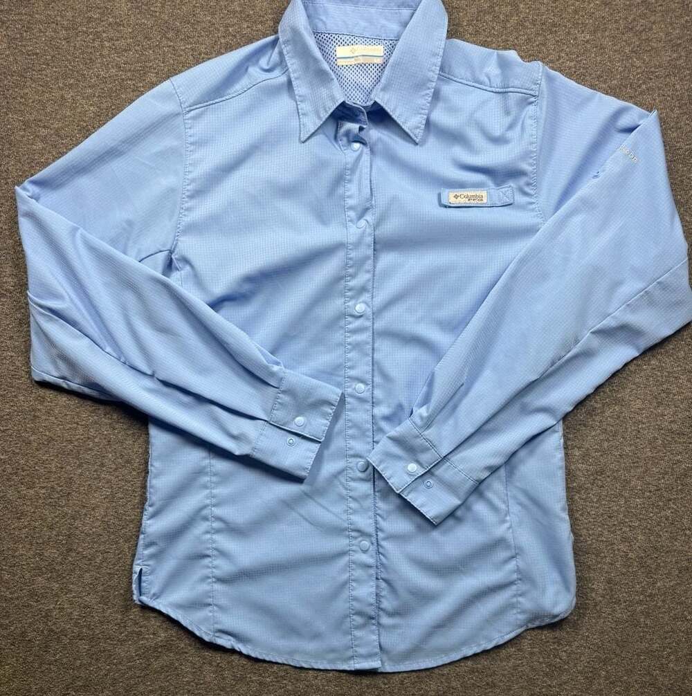 Columbia PFG Tamiami II Long-Sleeve Shirt Size S/P Blue